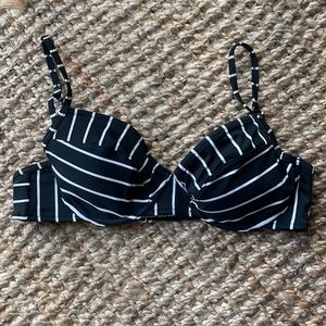 Black and white striped swim top. Old Navy brand. Size LG